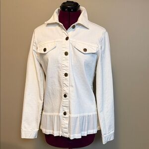 Simply Noelle Women's Size S/M 8-10 White Button-Up Jacket